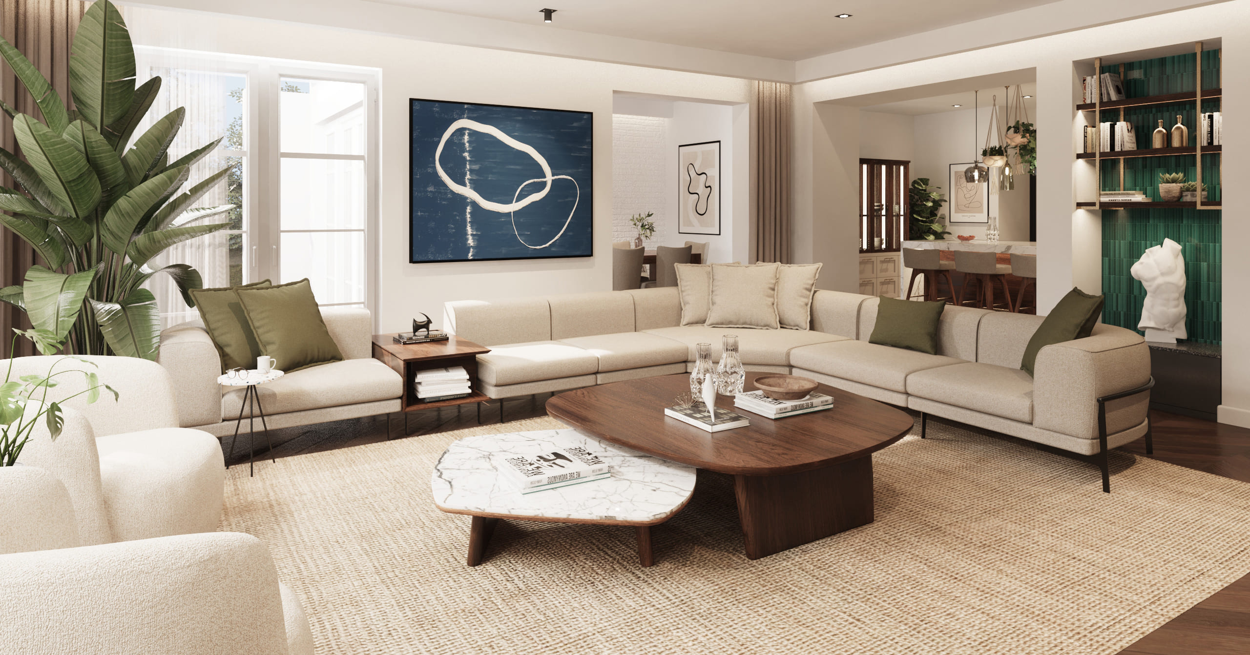 Bahcesehir Eston_1_Evleri Salon Mutfak B.211