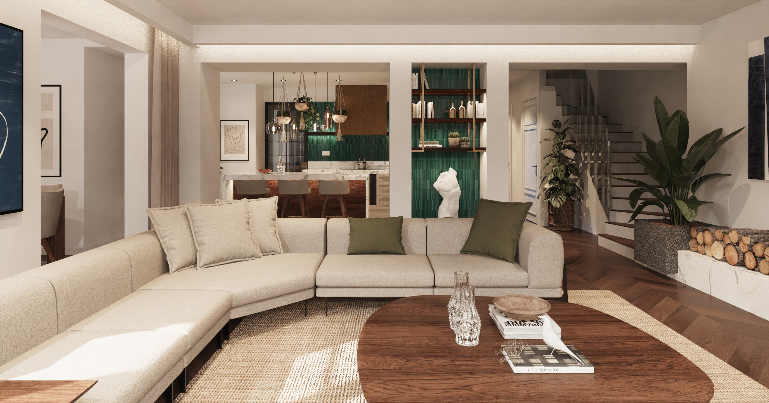 Bahcesehir Eston_1_Evleri Salon Mutfak B.216