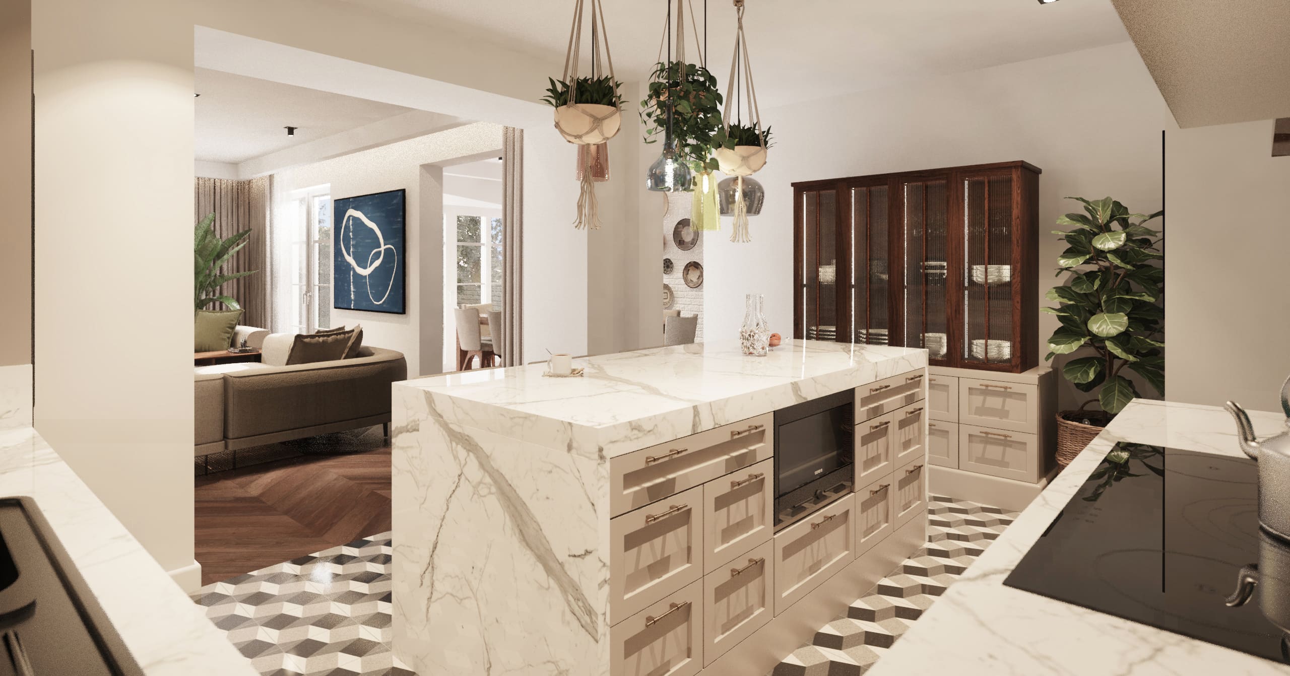 Bahcesehir Eston_1_Evleri Salon Mutfak B.222